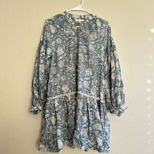 Marea The Apres Beach Long Sleeve 100% Cotton Mini Dress